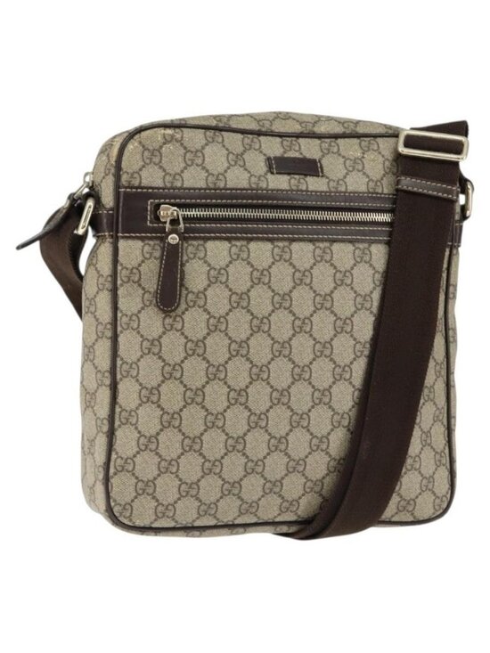 GUCCI Handbags - Authentic GUCCI GG Supreme Shoulder Bag PVC Brown Gold 201448